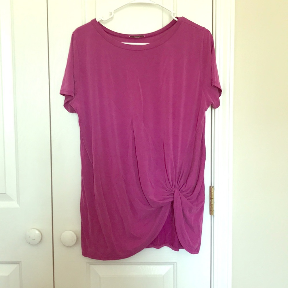 Jodifl top orchid color with knot hem detail